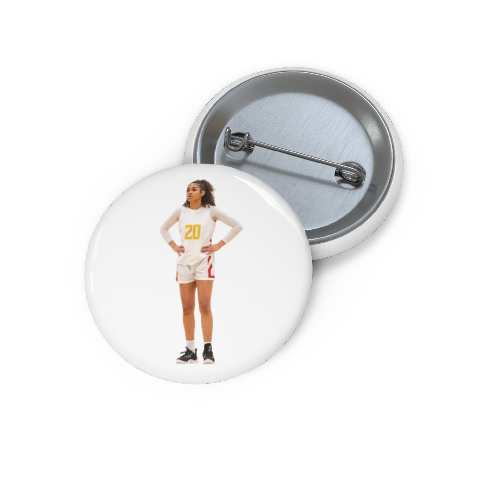 Proud Fan Pin - Custom Button Pin (White)