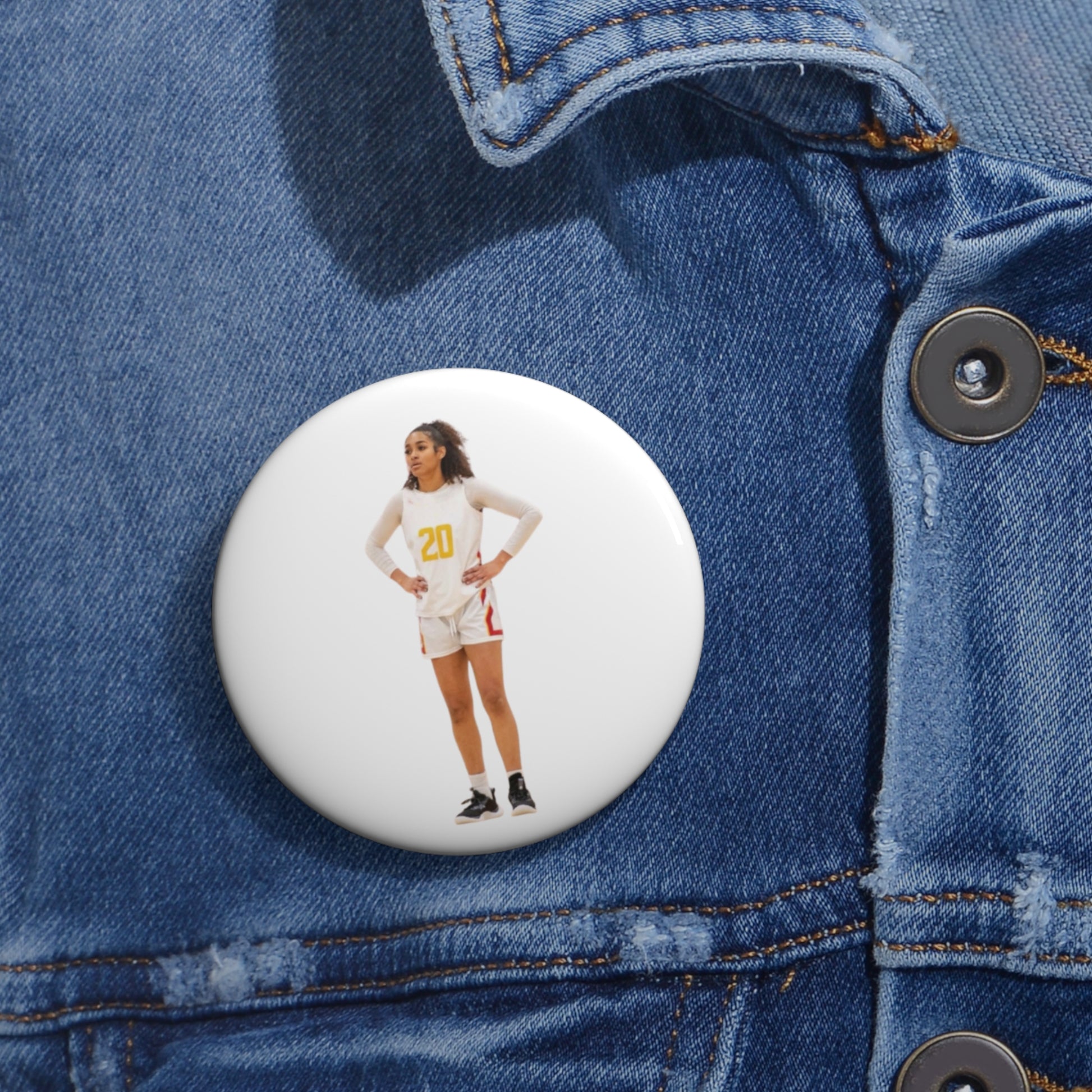 Proud Fan Pin - Custom Button Pin (White)