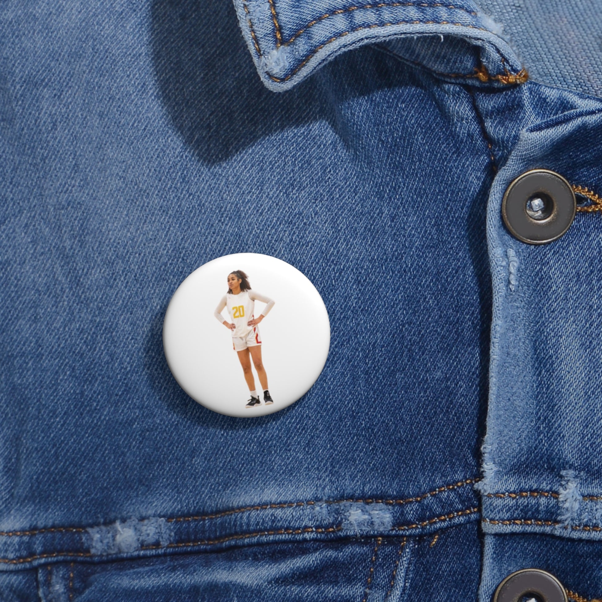 Proud Fan Pin - Custom Button Pin (White)