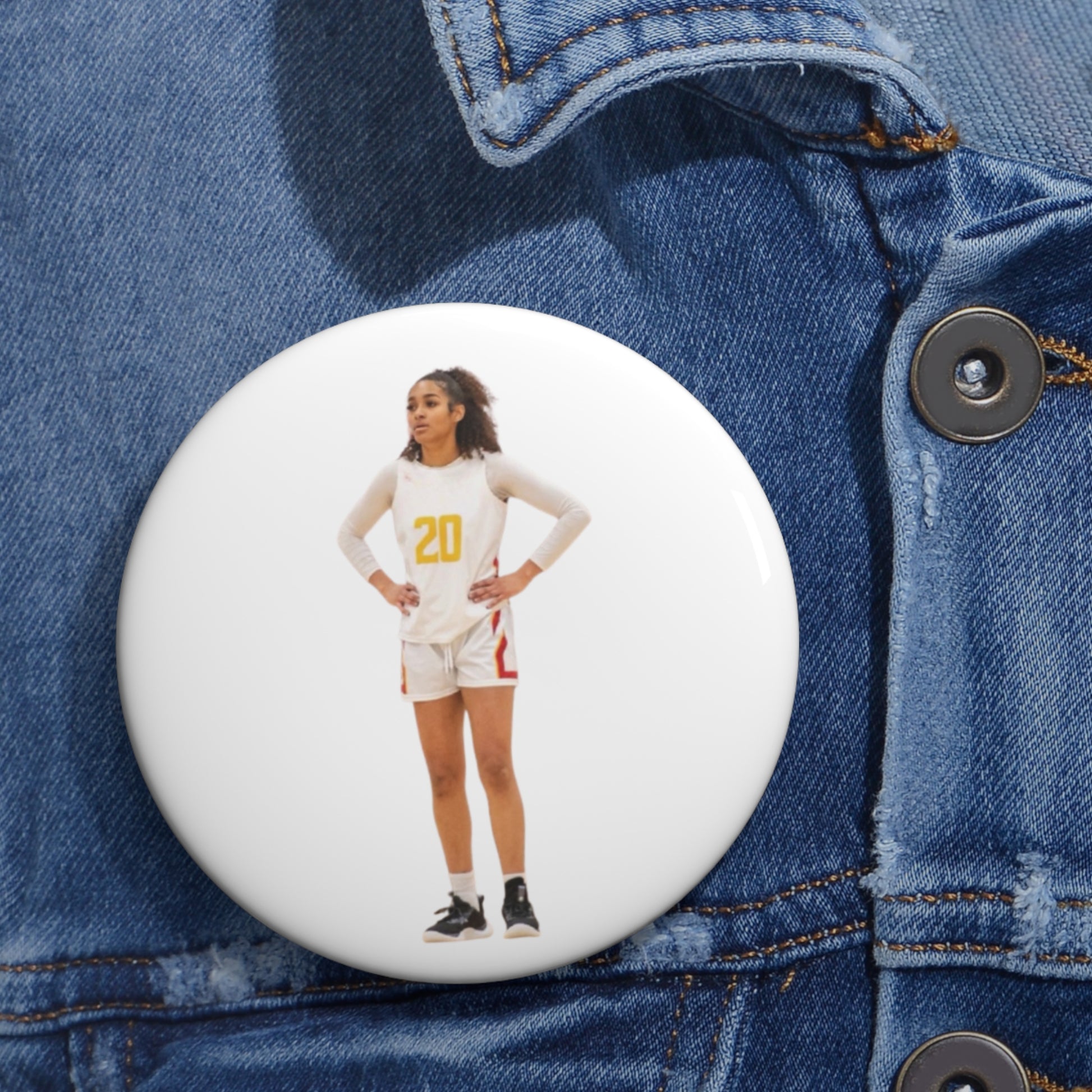 Proud Fan Pin - Custom Button Pin (White)
