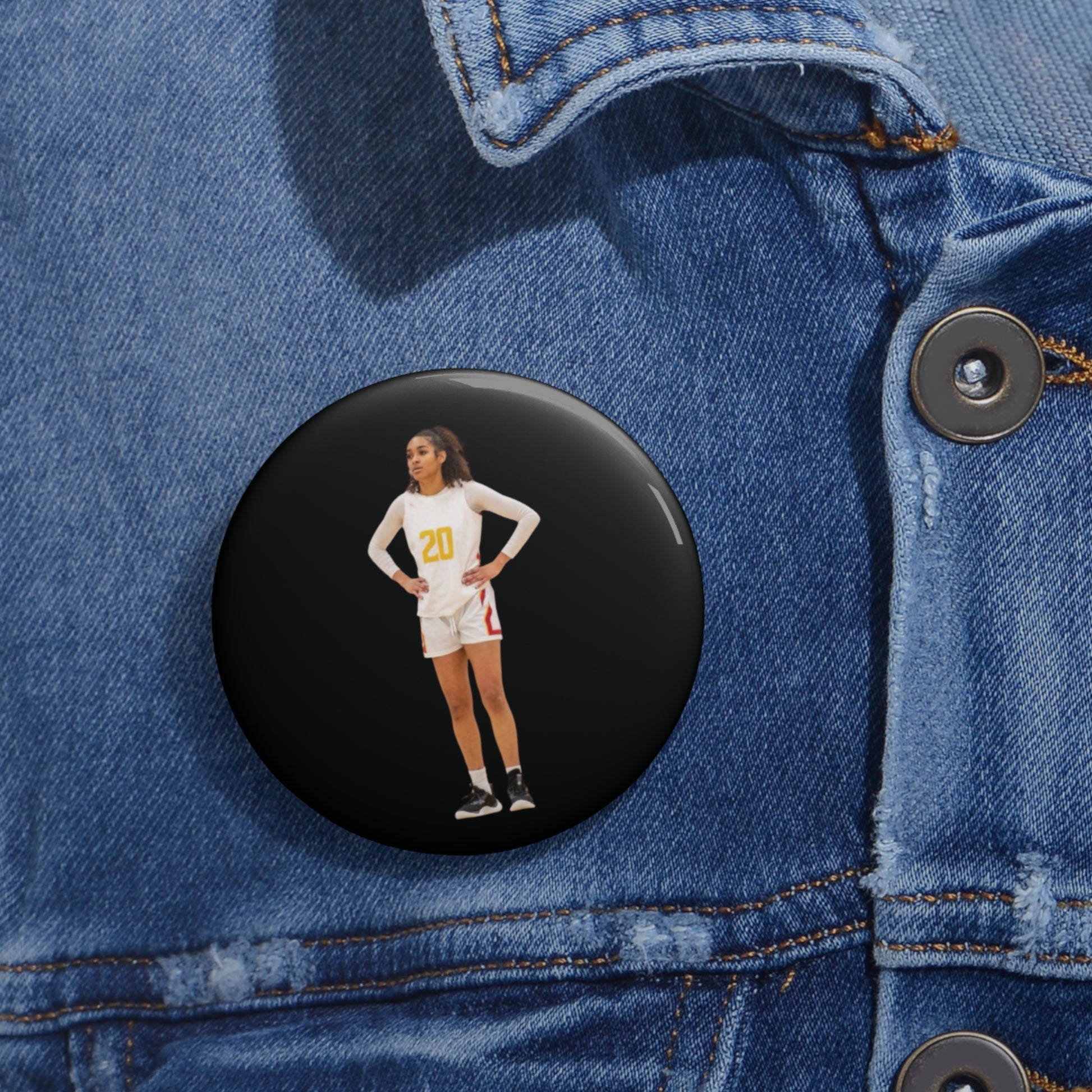 Proud Fan Pin - Custom Button Pin (Black)