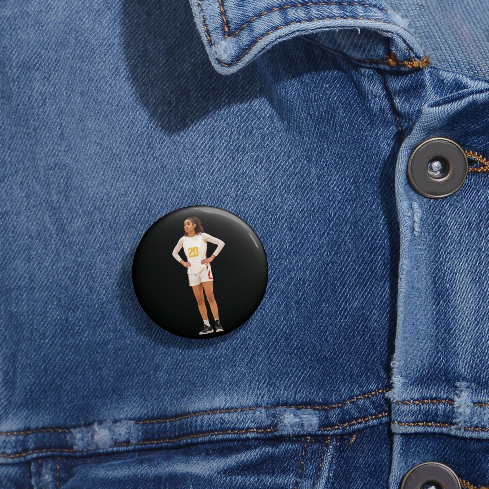 Proud Fan Pin - Custom Button Pin (Black)