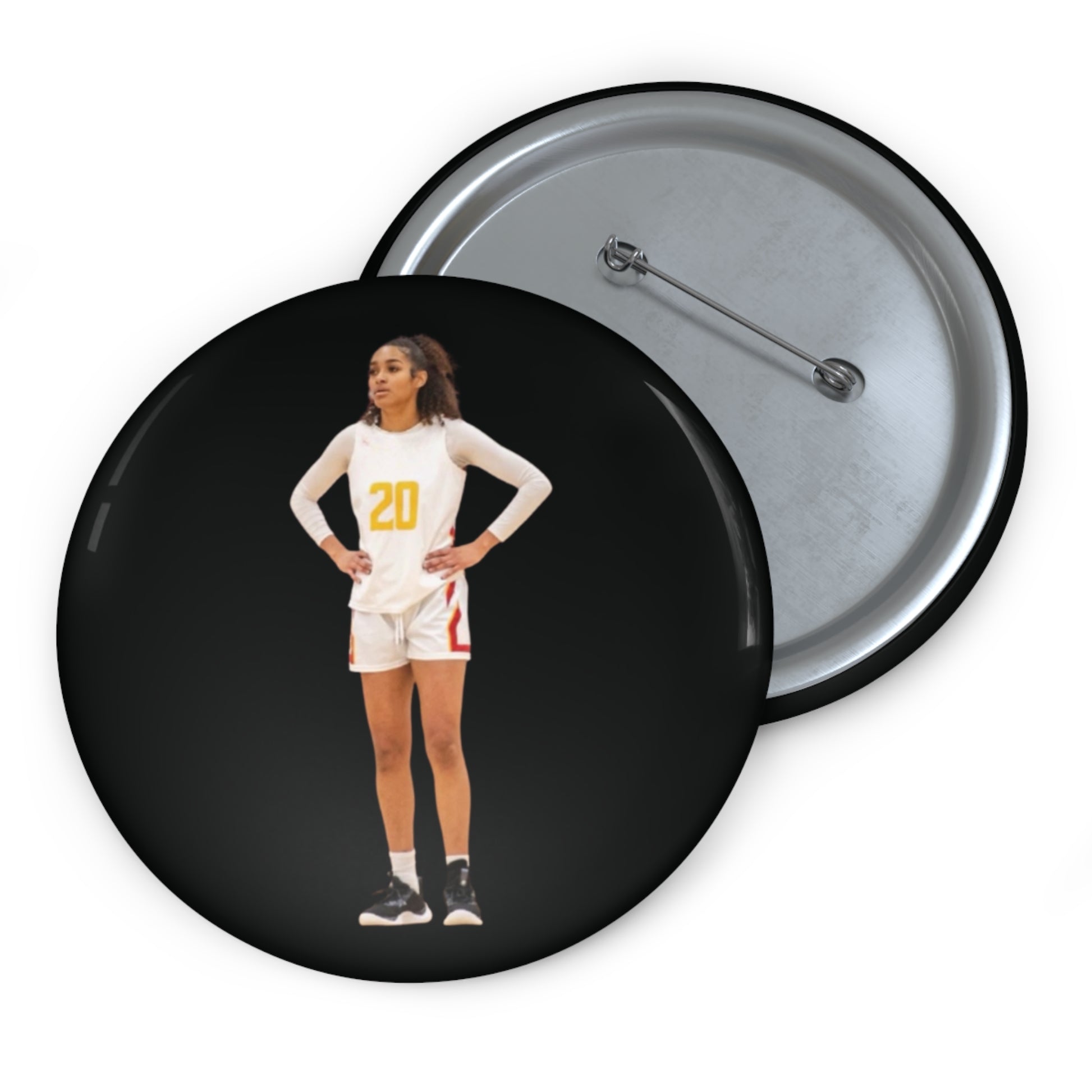 Proud Fan Pin - Custom Button Pin (Black)