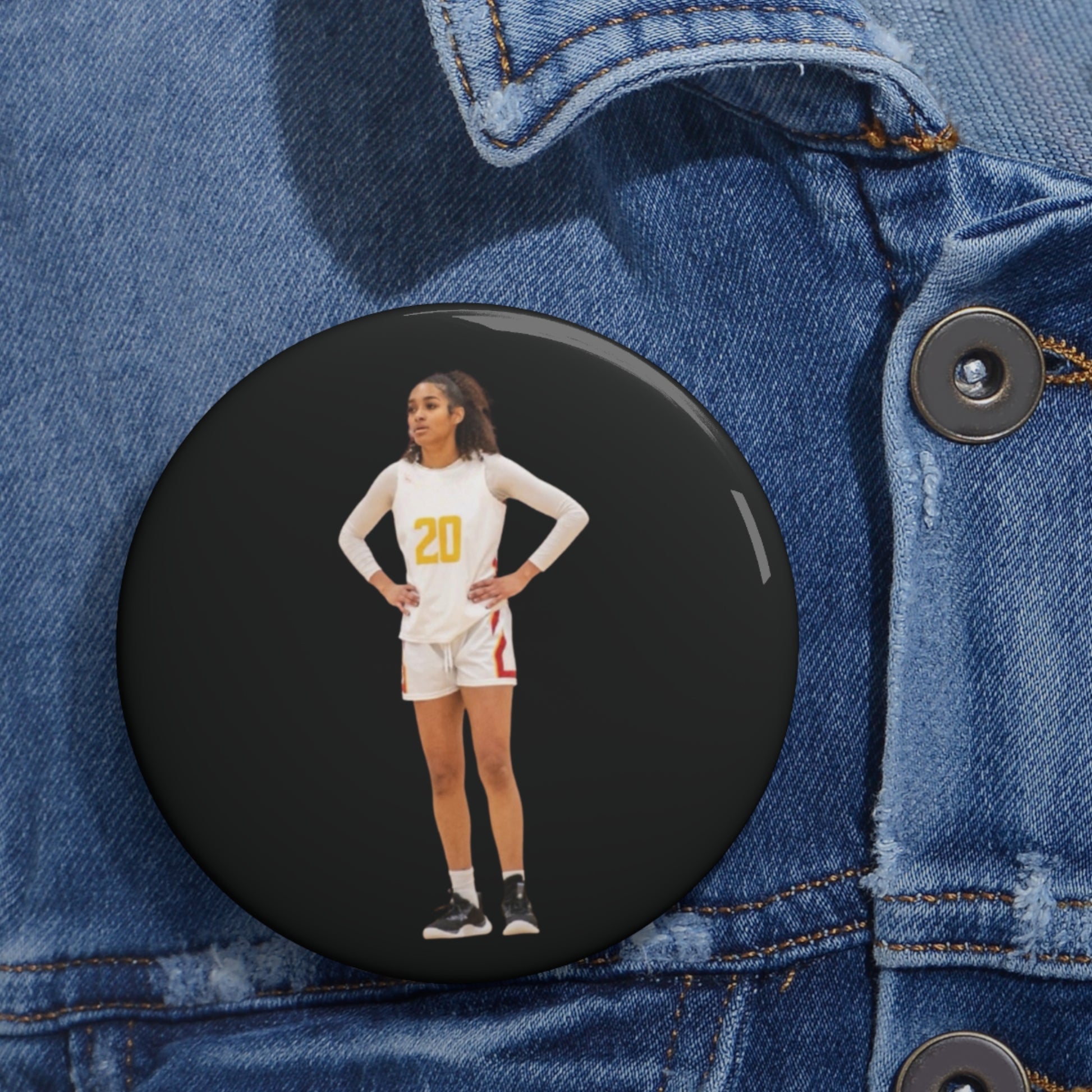 Proud Fan Pin - Custom Button Pin (Black)